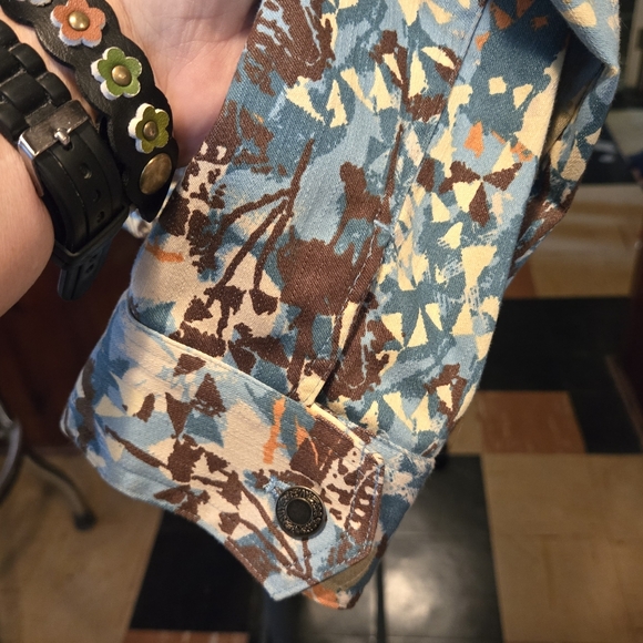 Christopher & Banks jean denim blazer button down misses size large BNWOT - Picture 5 of 11